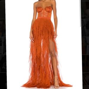 revolve for love and lemons rust burnt orange dress